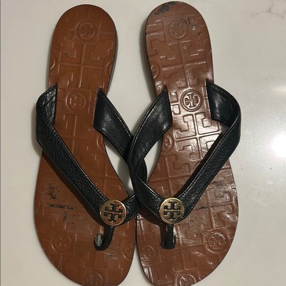 Tory Burch Black and Brown Sandals - Picture 5 of 10